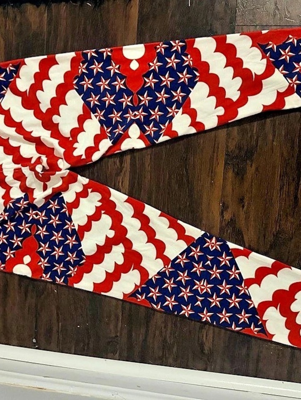 LuLaRoe Patriotic Buttery soft leggings flag print in Red & Blue Like New